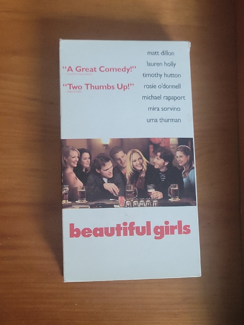 Beautiful Girls VHS Cover - White with Pink Title